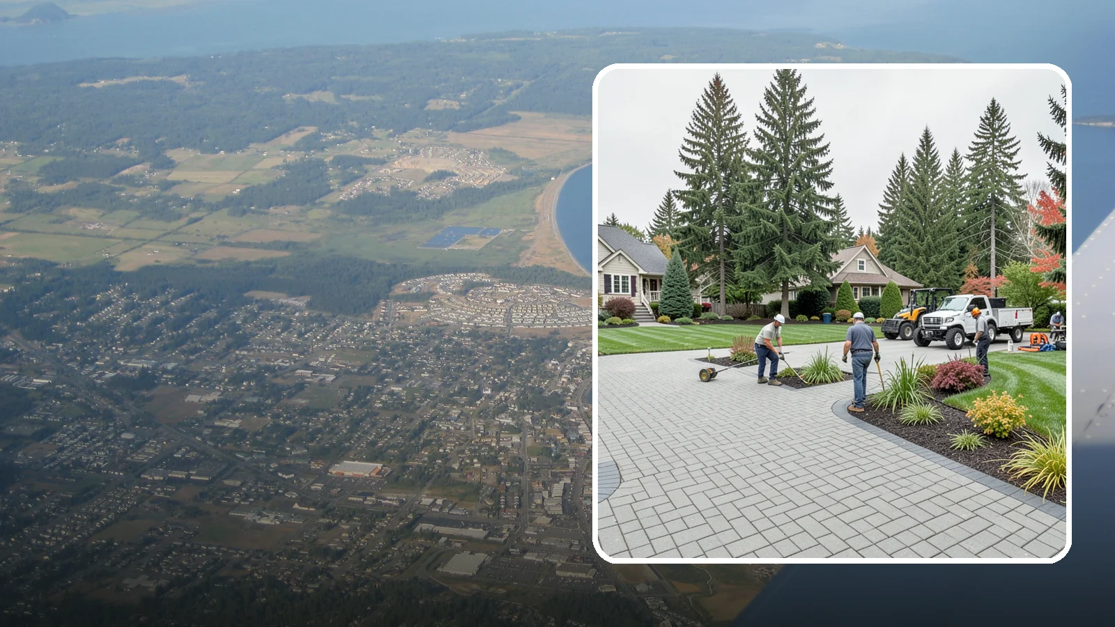 Interlocking Paver Installation in Oak Harbor, Island County, WA - Shaped interlocking concrete pavers that lock together for flex-resistant driveways and patios built to handle Northwest...