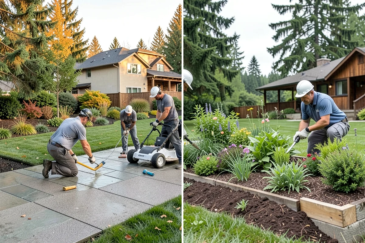 Interlocking Paver Installation in SeaTac, King County, WA - Excavate and grade for load and drainage