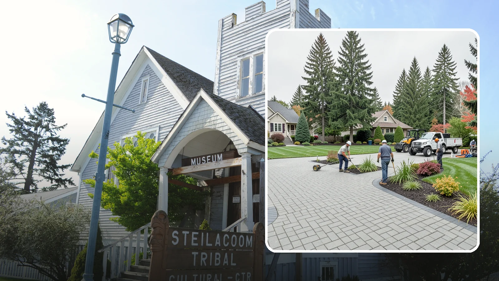 Interlocking Paver Installation in Steilacoom, Pierce County, WA - Shaped interlocking concrete pavers that lock together for flex-resistant driveways and patios built to handle Northwest...