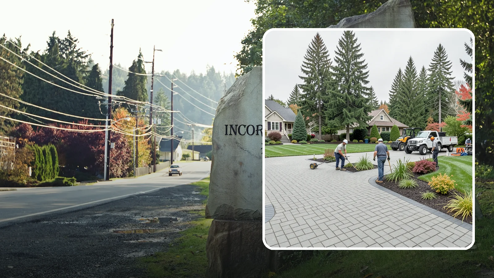 Interlocking Paver Installation in Wilkeson, Pierce County, WA - Shaped interlocking concrete pavers that lock together for flex-resistant driveways and patios built to handle Northwest...
