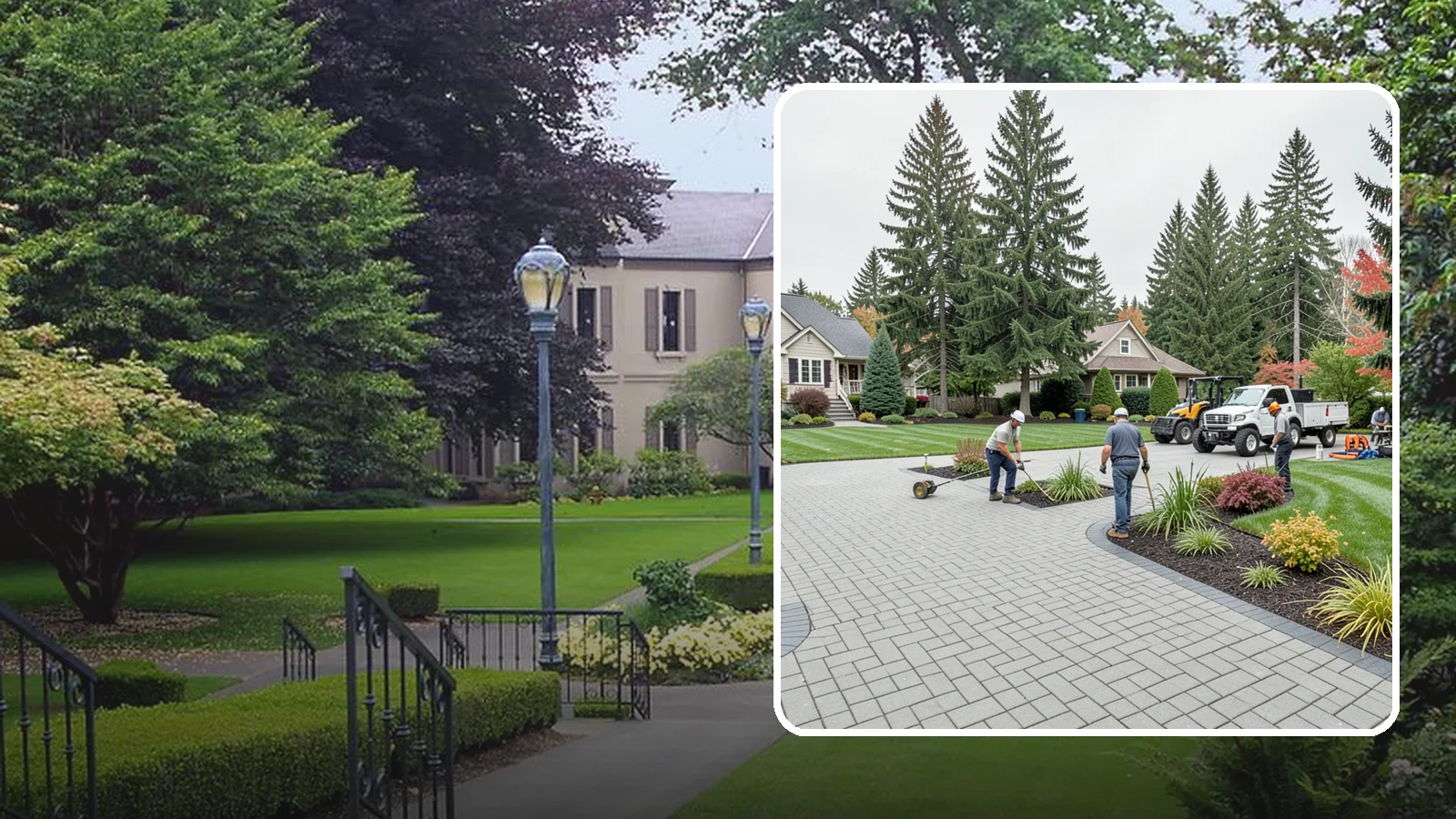Interlocking Paver Installation in Woodinville, King County, WA - Shaped interlocking concrete pavers that lock together for flex-resistant driveways and patios built to handle Northwest...
