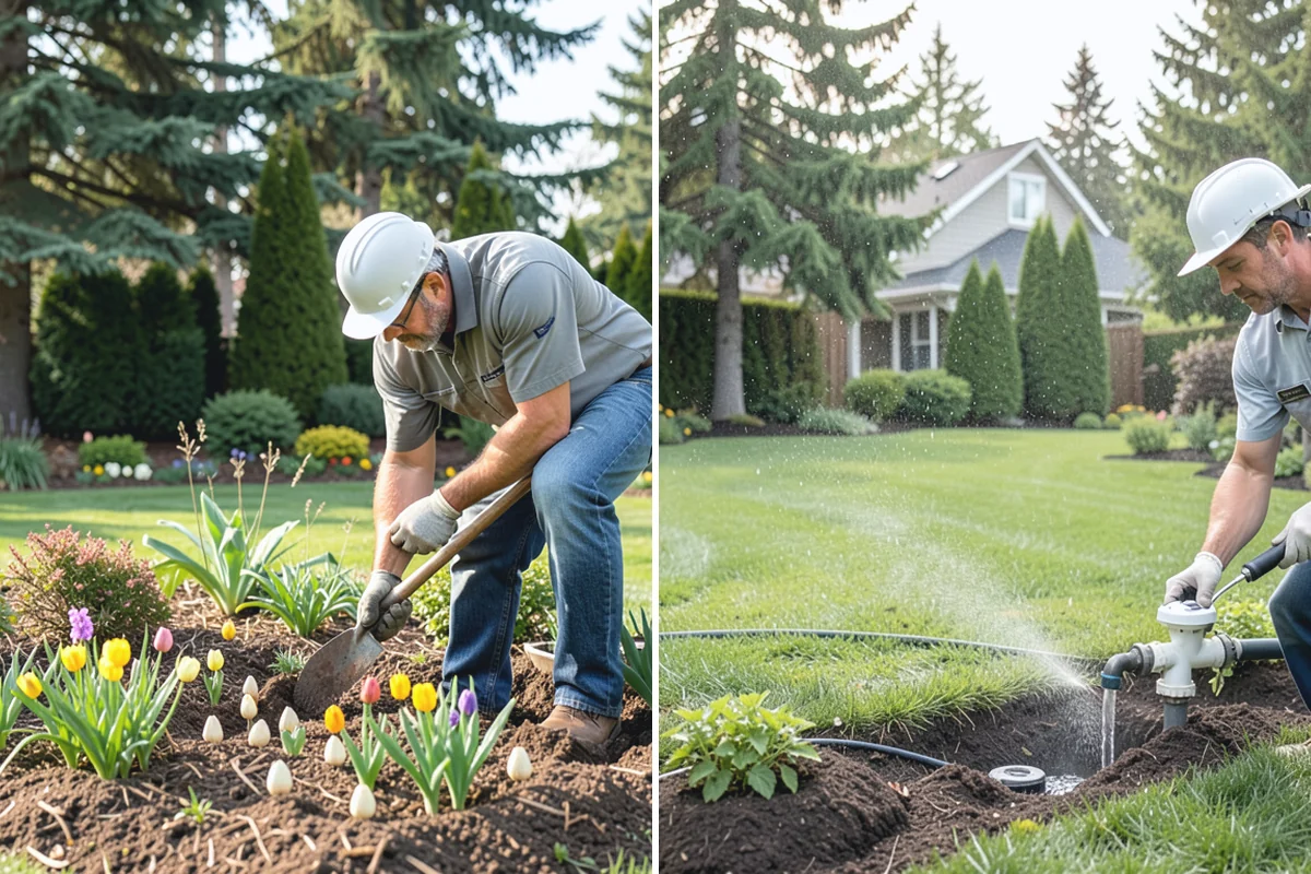 Irrigation Installation in Beaux Arts Village, King County, WA - On-site assessment of soil, pressure, and plant zones
