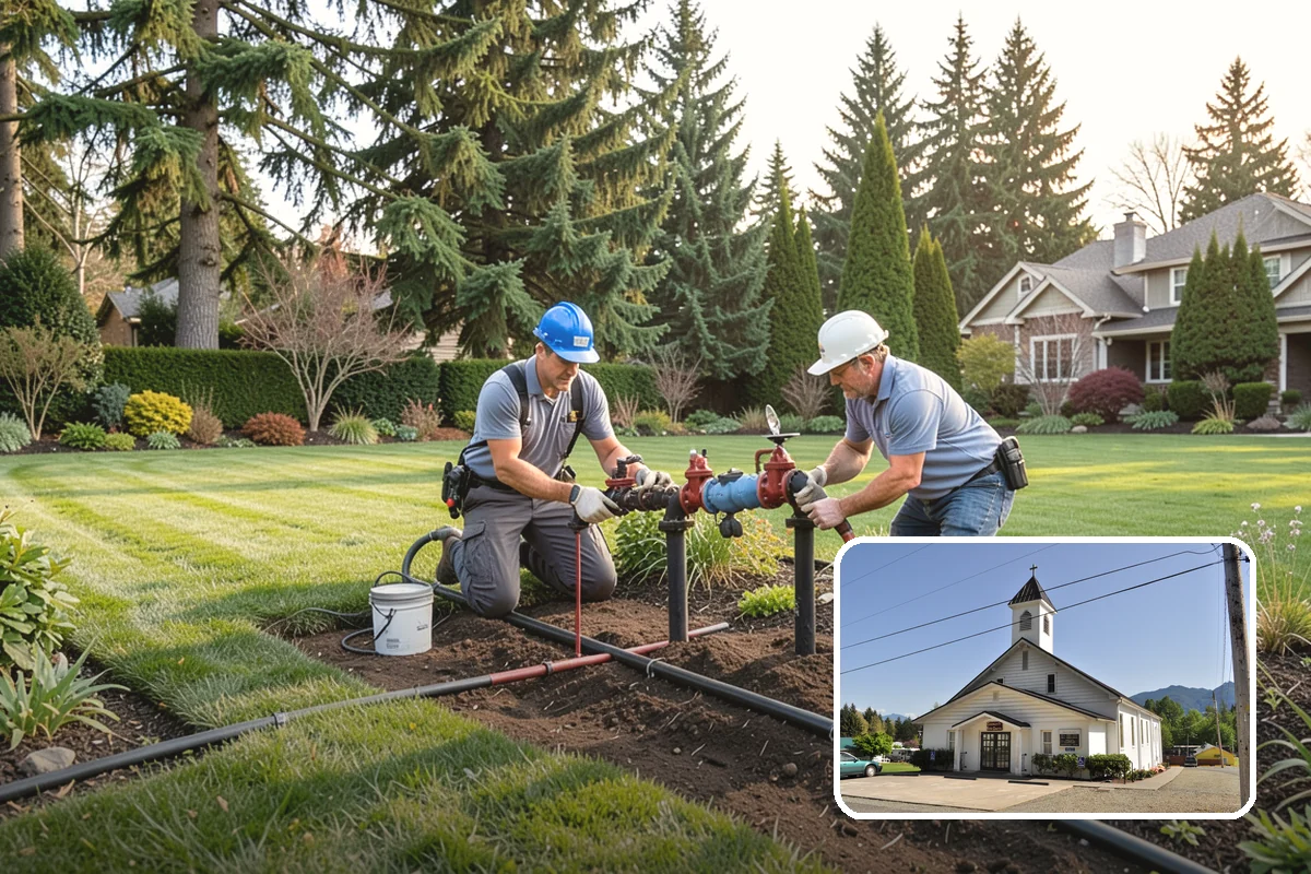 Irrigation Installation in Concrete, Skagit County, WA - Even coverage tailored to sun and shade micro-zones
