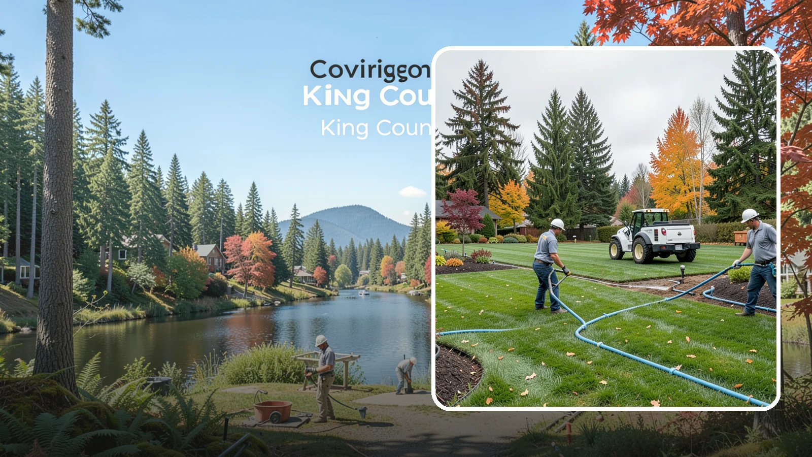 Irrigation Installation in Covington, King County, WA - We design and install efficient underground sprinkler and drip systems built for Western Washington lawns, gardens, and mixed...