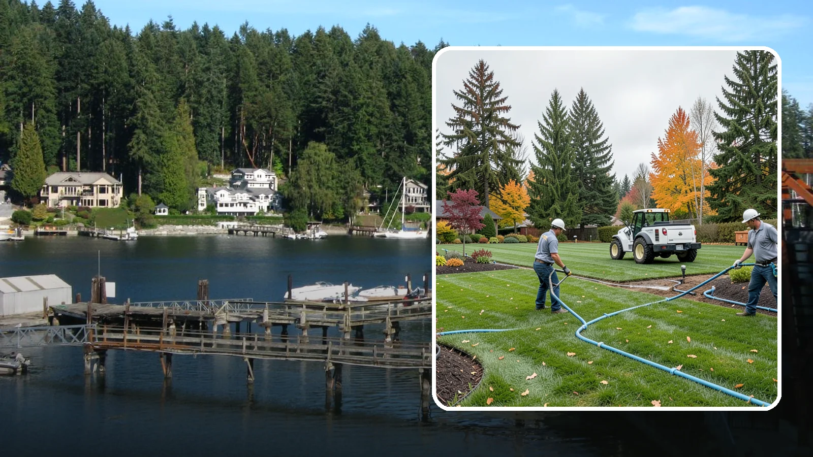 Irrigation Installation in Gig Harbor, Pierce County, WA - We design and install efficient underground sprinkler and drip systems built for Western Washington lawns, gardens, and mixed...
