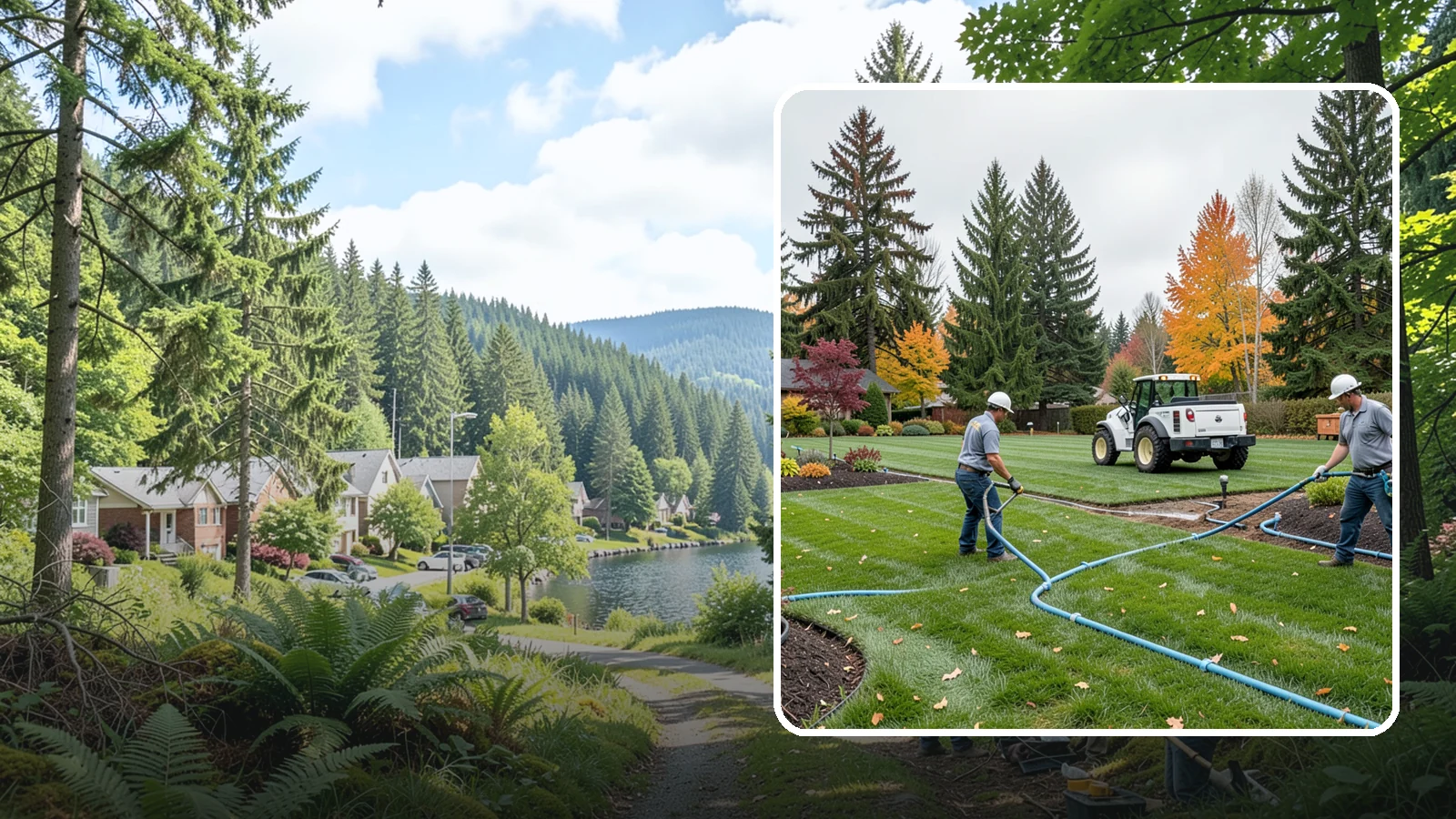 Irrigation Installation in Lake Forest Park, King County, WA - We design and install efficient underground sprinkler and drip systems built for Western Washington lawns, gardens, and mixed...