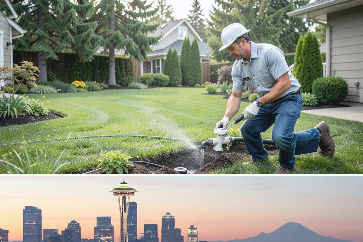 Irrigation Installation in Seattle, King County, WA - Best installed in spring or early fall so the system is dialed in before our dry-summer demand peaks.
