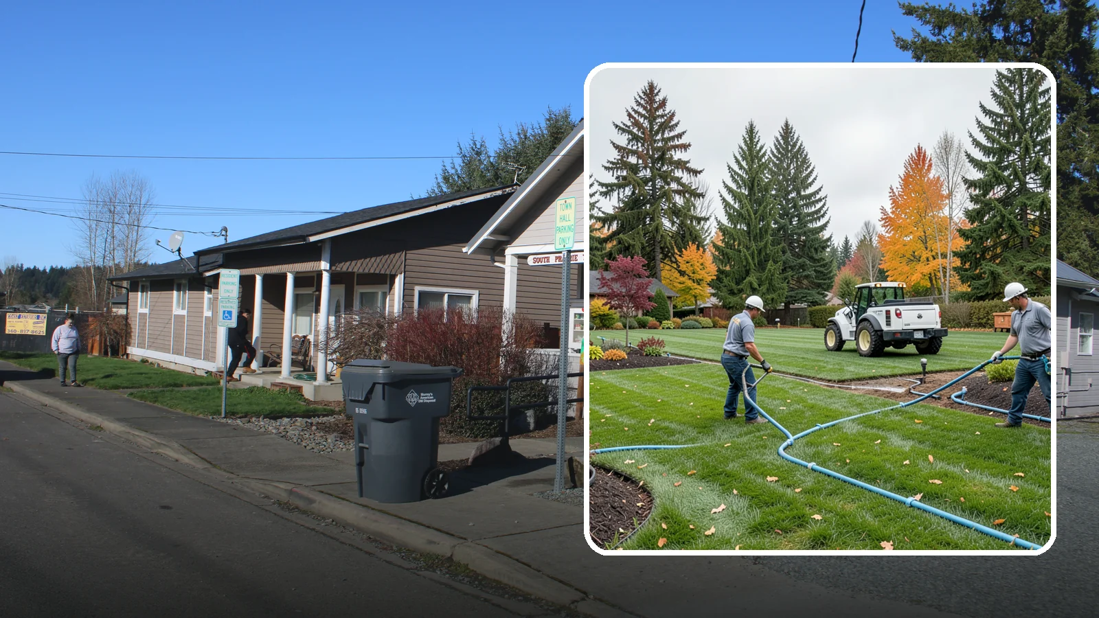 Irrigation Installation in South Prairie, Pierce County, WA - We design and install efficient underground sprinkler and drip systems built for Western Washington lawns, gardens, and mixed...