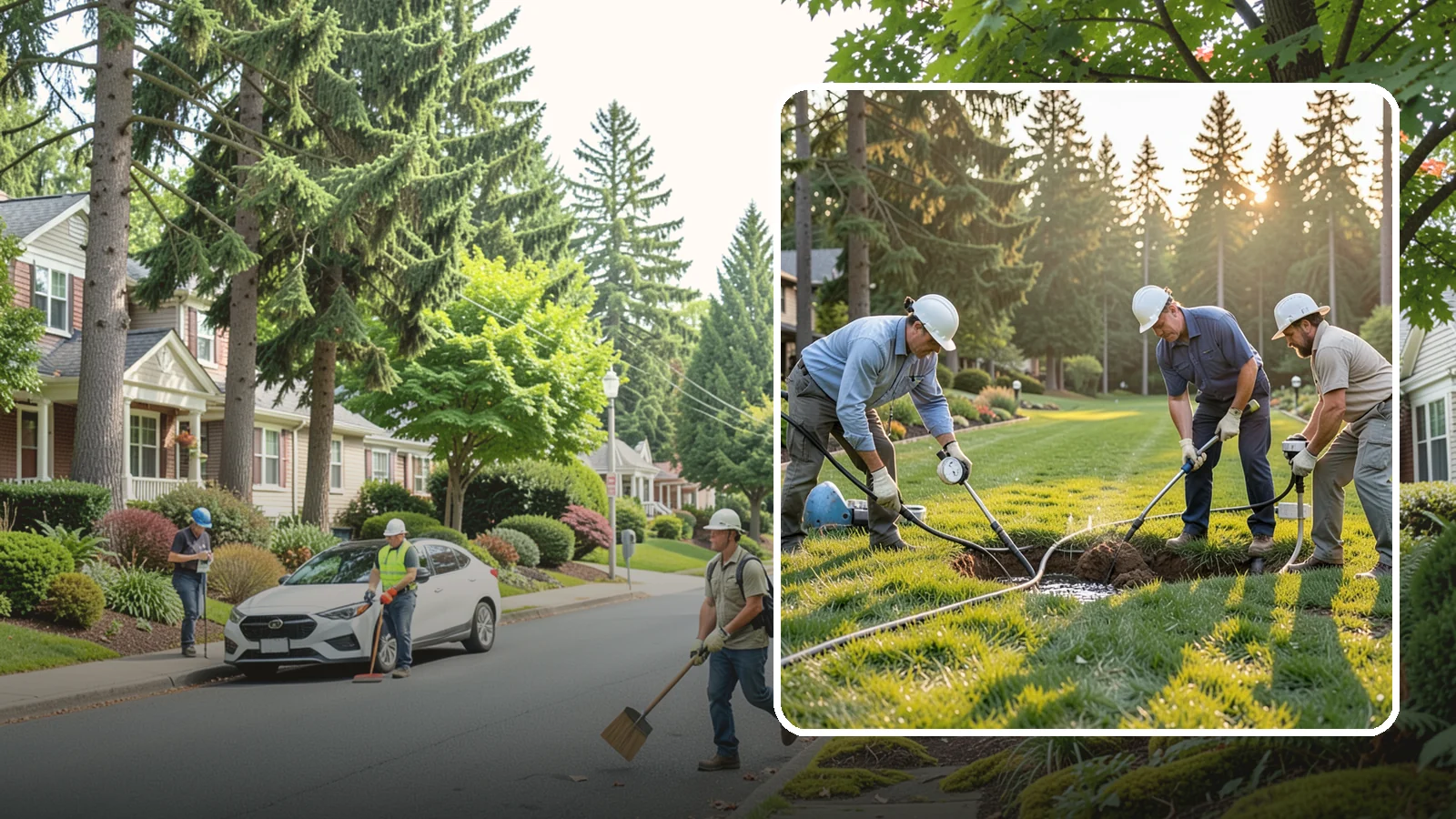Irrigation Leak Detection in Beaux Arts Village, King County, WA - We locate hidden irrigation leaks causing soggy spots, high water bills, or pressure loss without needlessly digging up your yard.