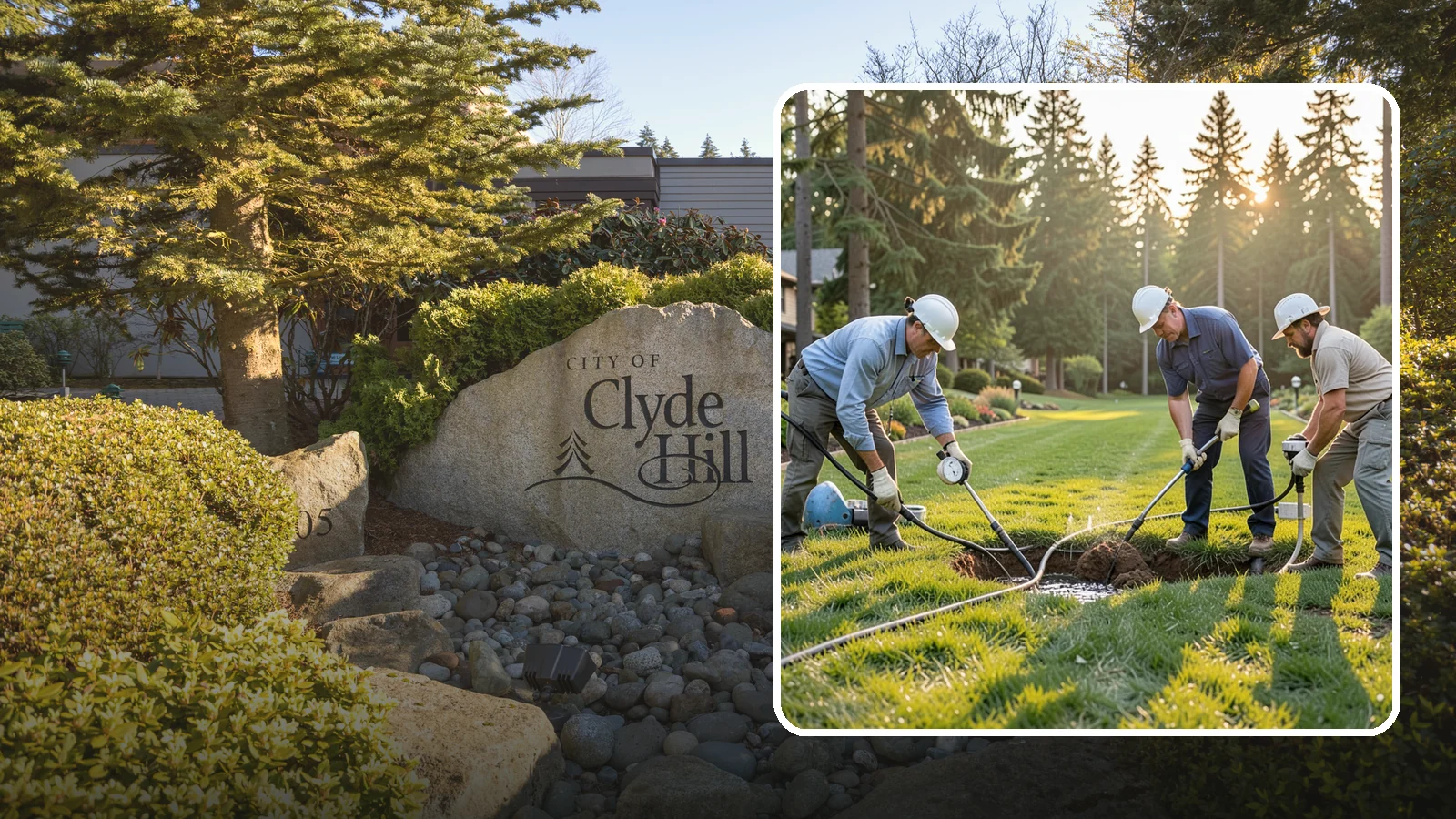 Irrigation Leak Detection in Clyde Hill, King County, WA - We locate hidden irrigation leaks causing soggy spots, high water bills, or pressure loss without needlessly digging up your yard.