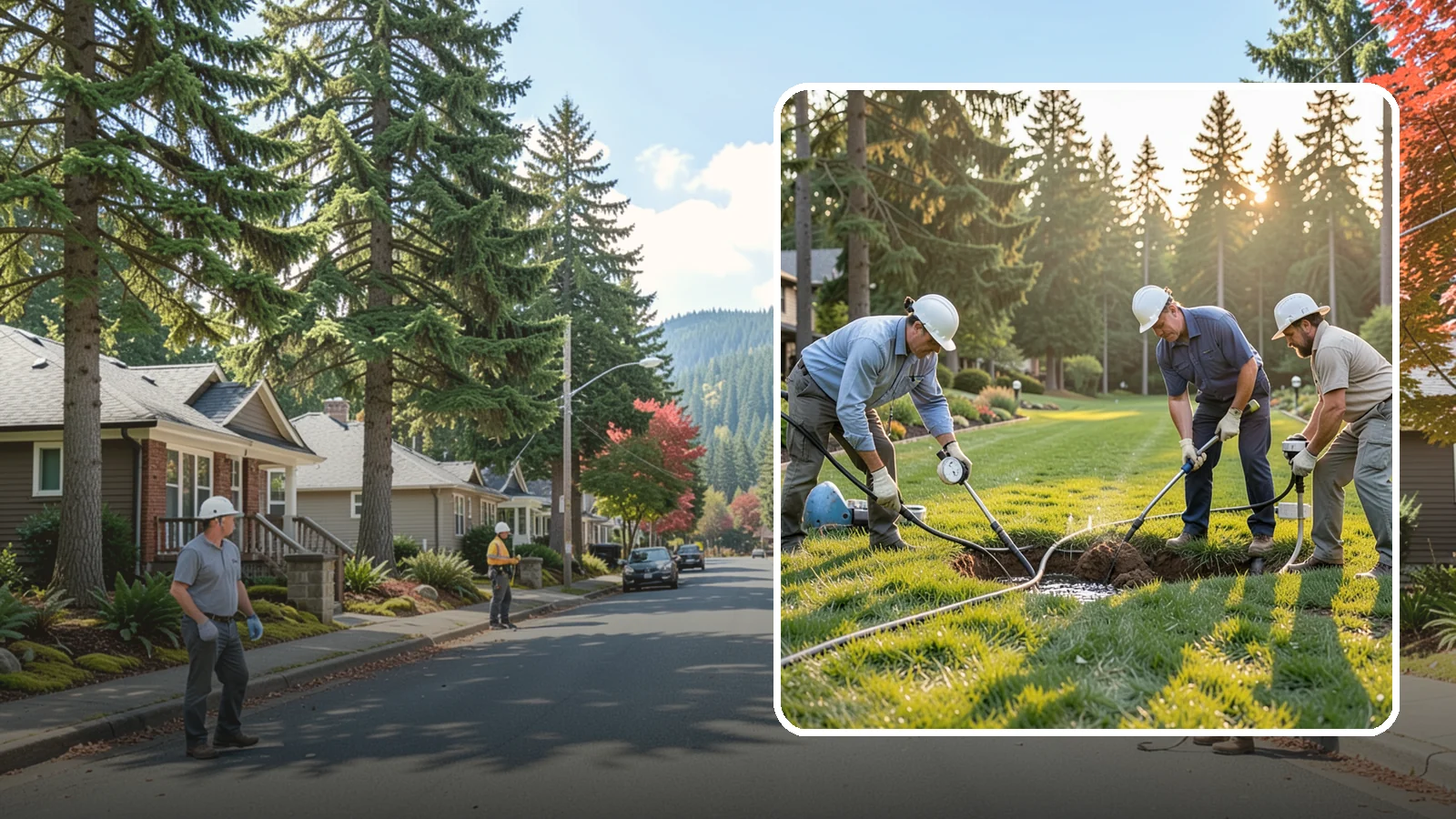 Irrigation Leak Detection in Hunts Point, King County, WA - We locate hidden irrigation leaks causing soggy spots, high water bills, or pressure loss without needlessly digging up your yard.