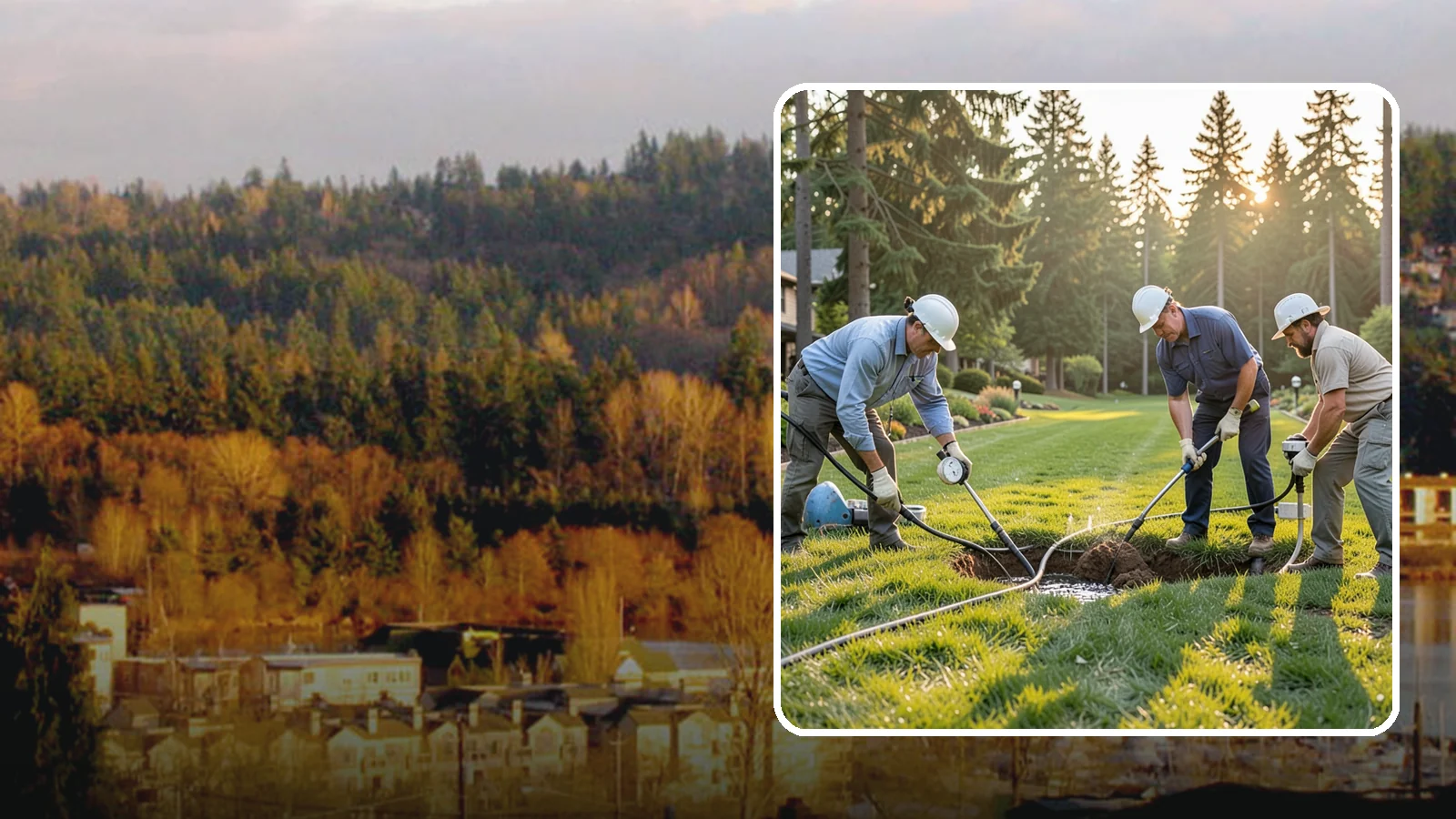 Irrigation Leak Detection in Kenmore, King County, WA - We locate hidden irrigation leaks causing soggy spots, high water bills, or pressure loss without needlessly digging up your yard.