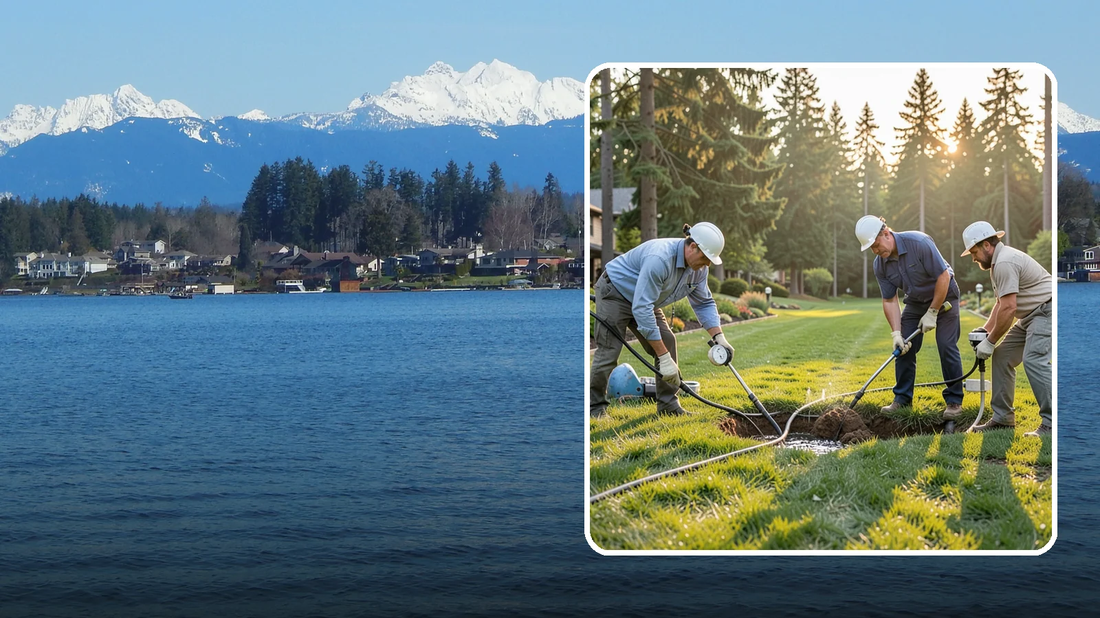 Irrigation Leak Detection in Lake Stevens, Snohomish County, WA - We locate hidden irrigation leaks causing soggy spots, high water bills, or pressure loss without needlessly digging up your yard.