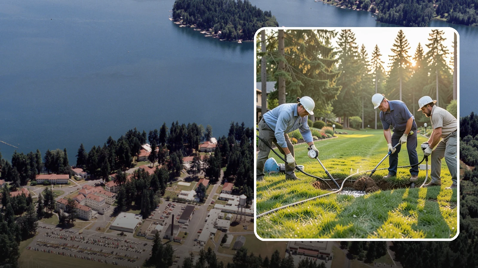 Irrigation Leak Detection in Lakewood, Pierce County, WA - We locate hidden irrigation leaks causing soggy spots, high water bills, or pressure loss without needlessly digging up your yard.