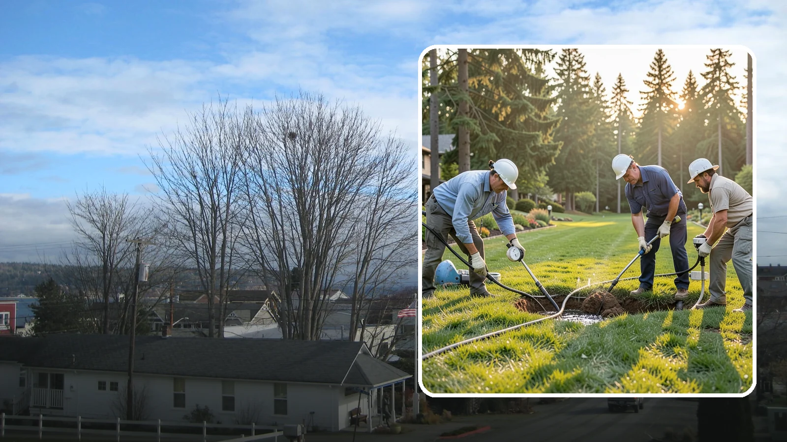 Irrigation Leak Detection in Langley, Island County, WA - We locate hidden irrigation leaks causing soggy spots, high water bills, or pressure loss without needlessly digging up your yard.