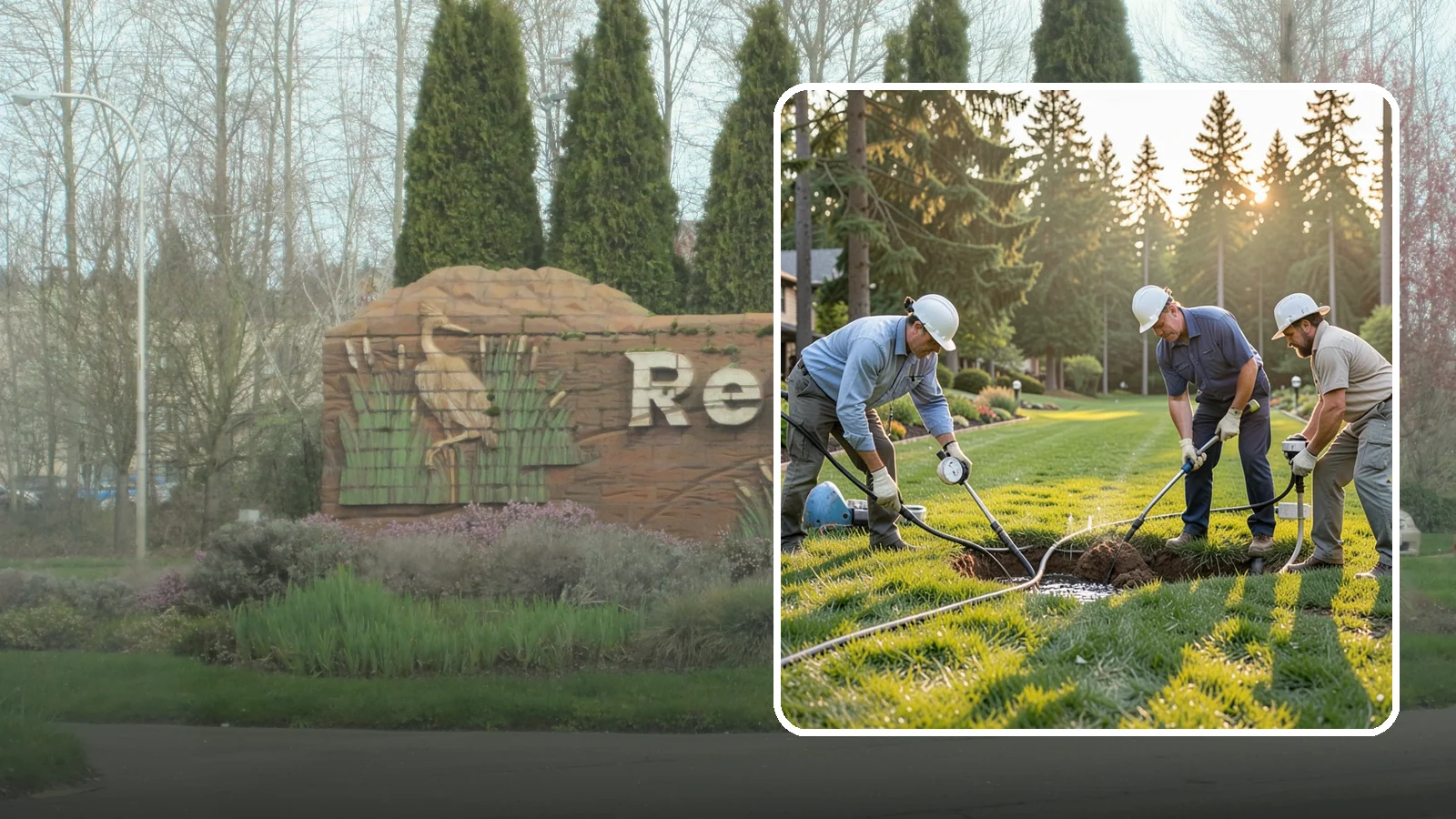 Irrigation Leak Detection in Renton, King County, WA - We locate hidden irrigation leaks causing soggy spots, high water bills, or pressure loss without needlessly digging up your yard.
