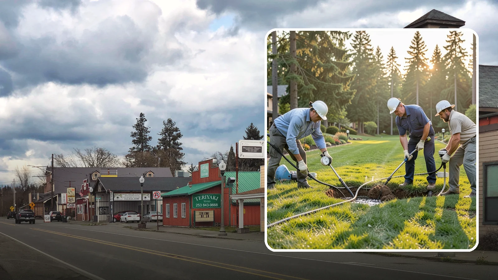 Irrigation Leak Detection in Roy, Pierce County, WA - We locate hidden irrigation leaks causing soggy spots, high water bills, or pressure loss without needlessly digging up your yard.
