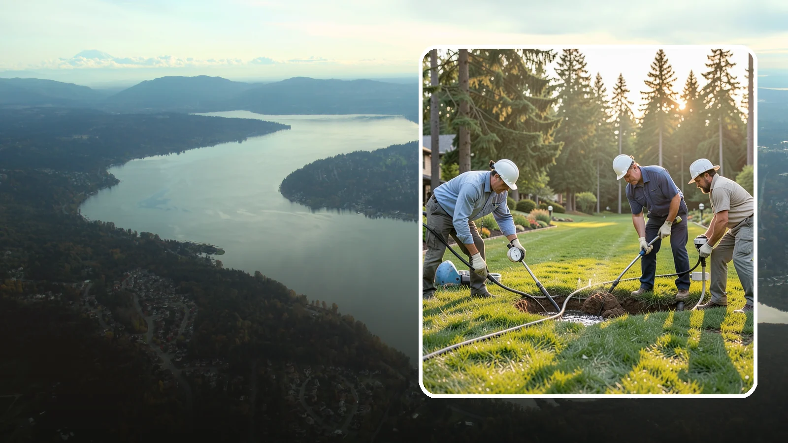 Irrigation Leak Detection in Sammamish, King County, WA - We locate hidden irrigation leaks causing soggy spots, high water bills, or pressure loss without needlessly digging up your yard.