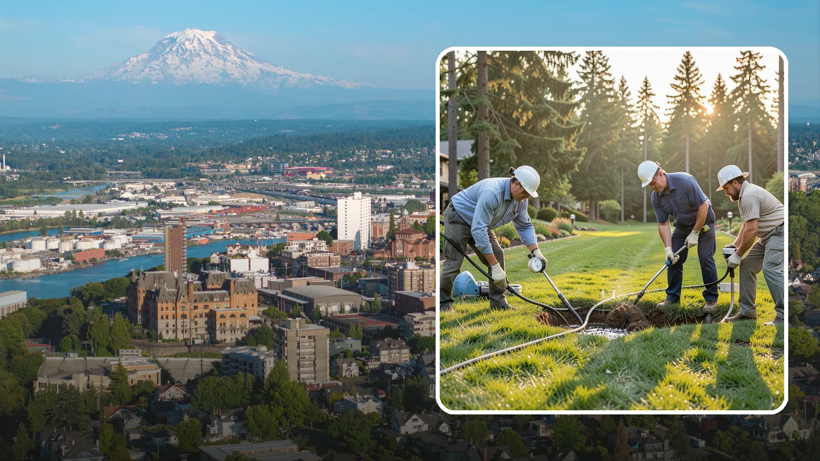 Irrigation Leak Detection in Tacoma, Pierce County, WA - We locate hidden irrigation leaks causing soggy spots, high water bills, or pressure loss without needlessly digging up your yard.