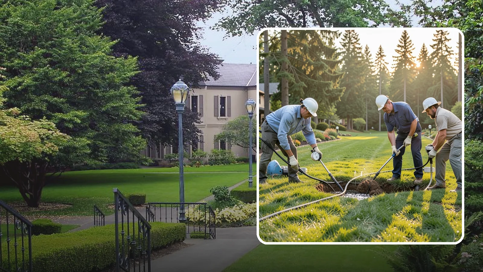 Irrigation Leak Detection in Woodinville, King County, WA - We locate hidden irrigation leaks causing soggy spots, high water bills, or pressure loss without needlessly digging up your yard.