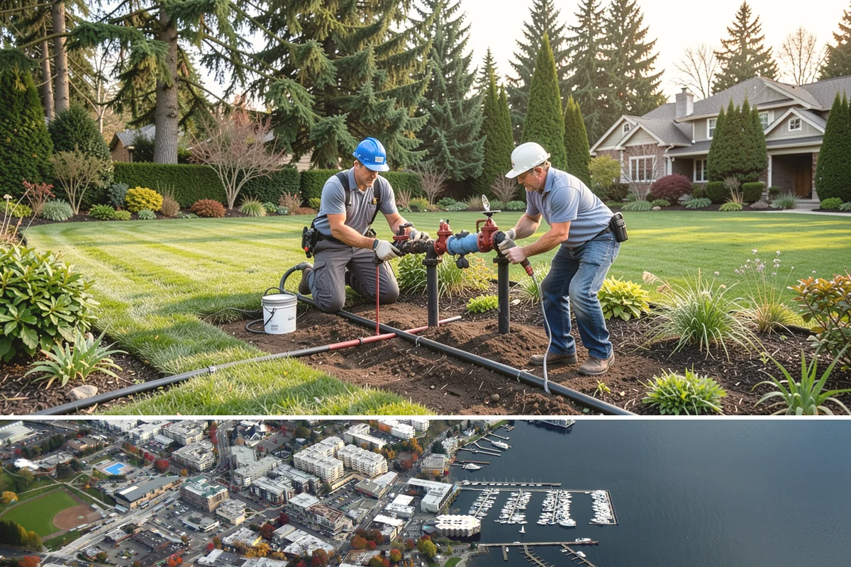 Irrigation & Maintenance in Kirkland, King County, WA - Delivered on a seasonal program through the watering season.