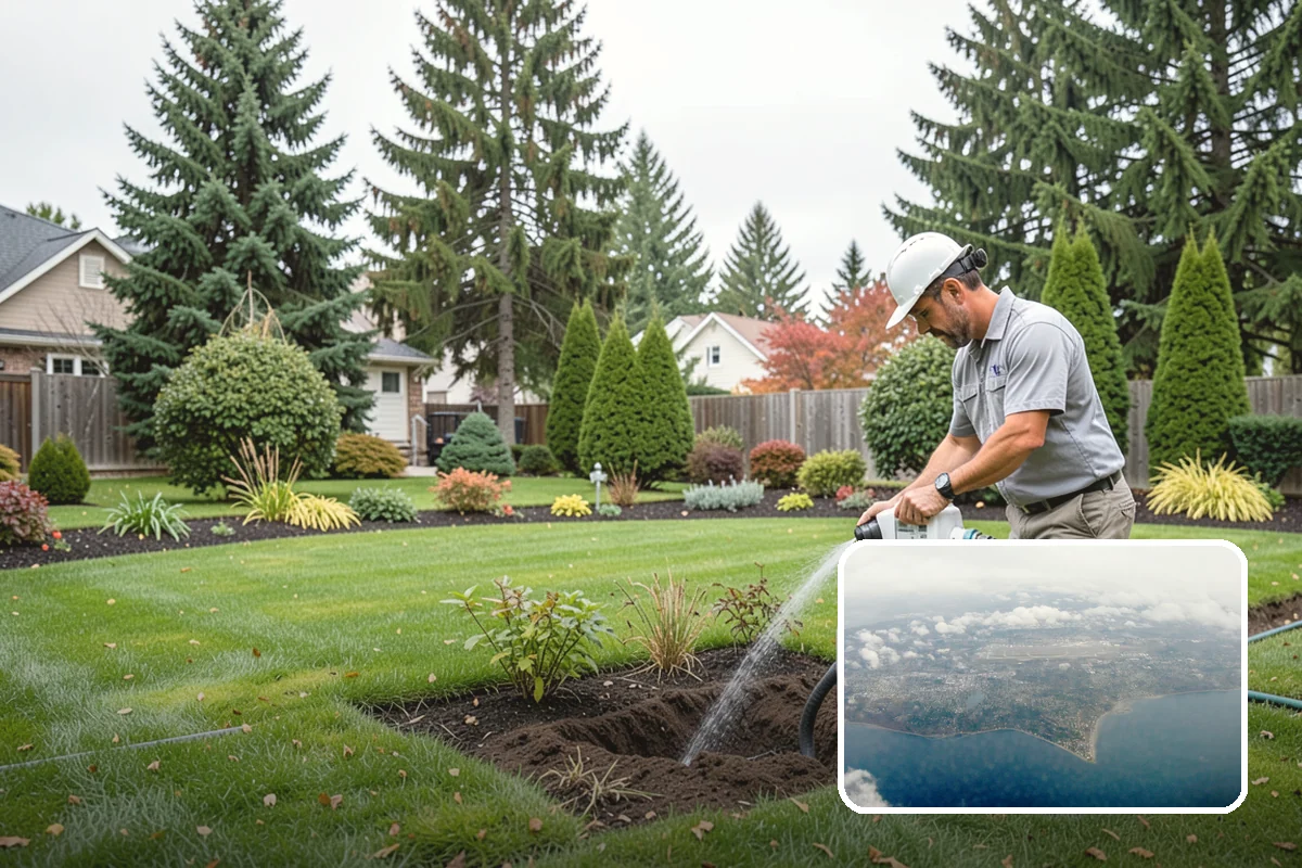 Irrigation System Design in Burien, King County, WA - Zones mapped by plant type and sun
