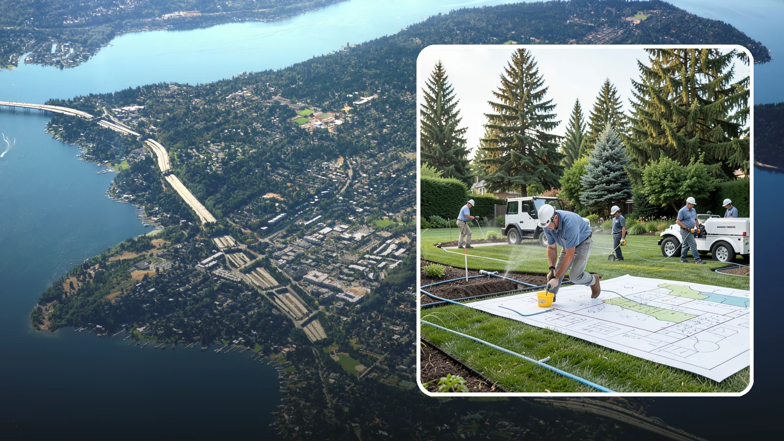 Irrigation System Design in Mercer Island, King County, WA - Custom irrigation design that maps zones, coverage, and hydraulics for efficient, even watering.