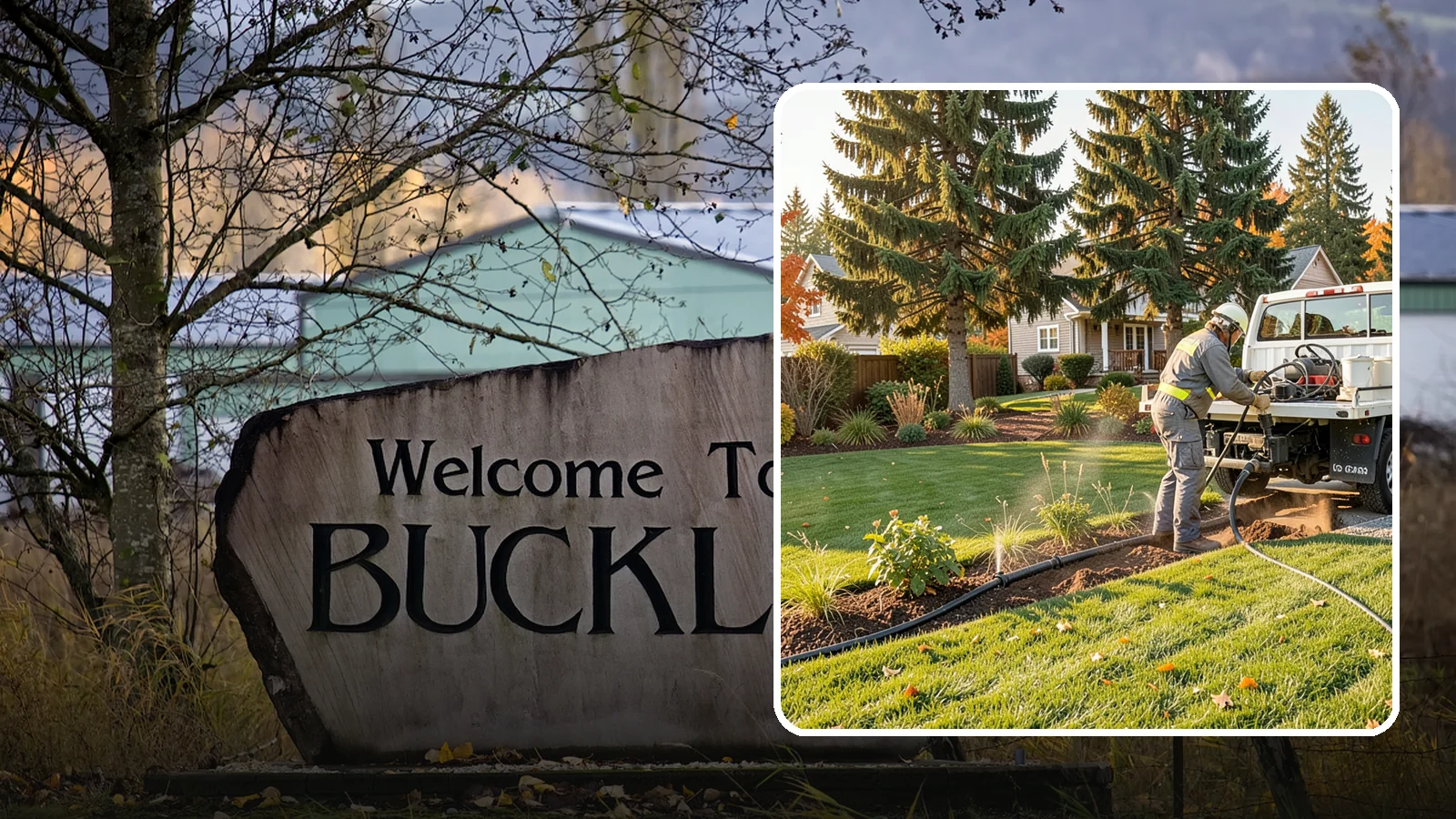 Irrigation Winterization in Buckley, Pierce County, WA - Sprinkler blowout and shutdown that clears water from lines to prevent freeze damage over winter.