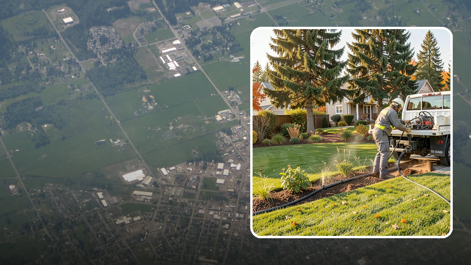 Irrigation Winterization in Enumclaw, King County, WA - Sprinkler blowout and shutdown that clears water from lines to prevent freeze damage over winter.