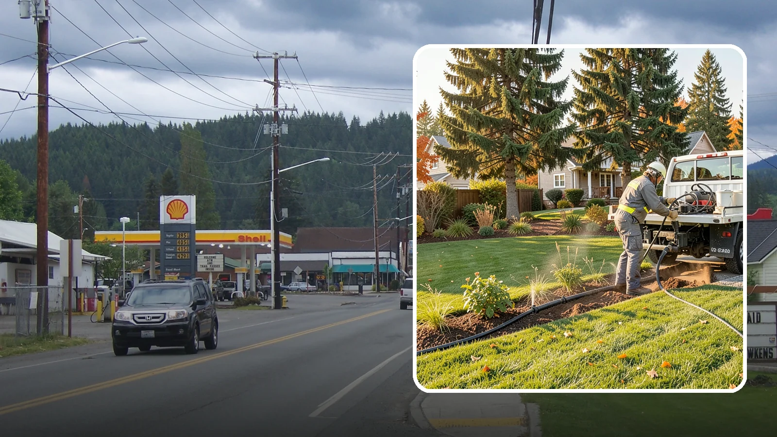 Irrigation Winterization in Granite Falls, Snohomish County, WA - Sprinkler blowout and shutdown that clears water from lines to prevent freeze damage over winter.