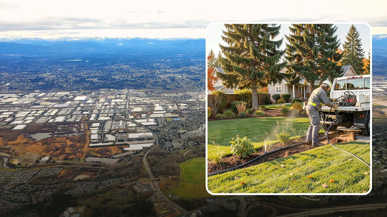 Irrigation Winterization in Kent, King County, WA - Sprinkler blowout and shutdown that clears water from lines to prevent freeze damage over winter.