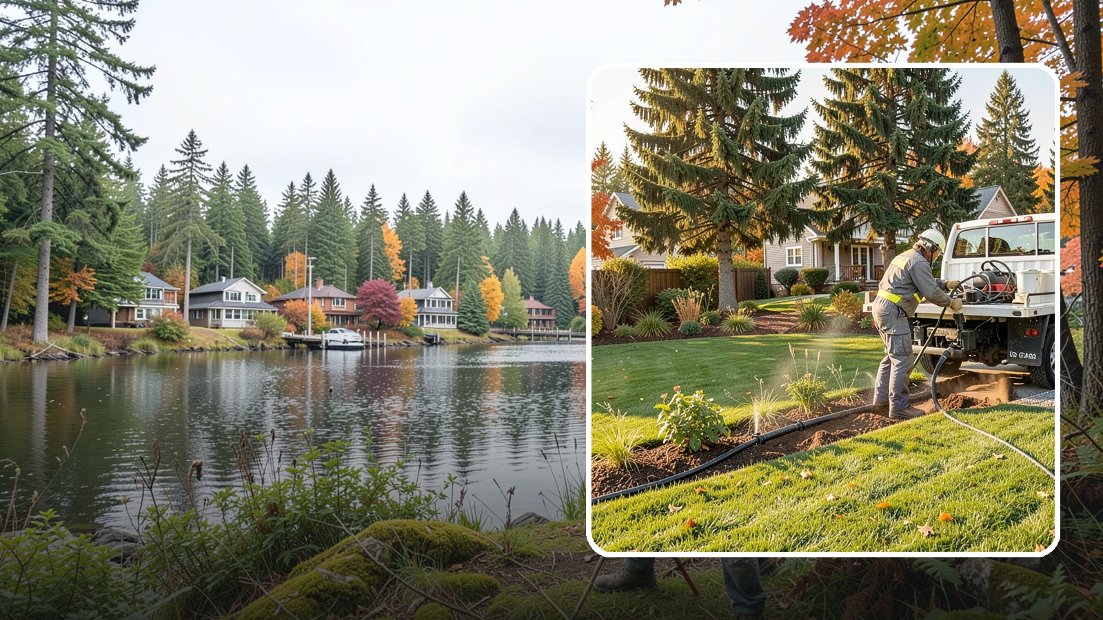 Irrigation Winterization in La Conner, Skagit County, WA - Sprinkler blowout and shutdown that clears water from lines to prevent freeze damage over winter.