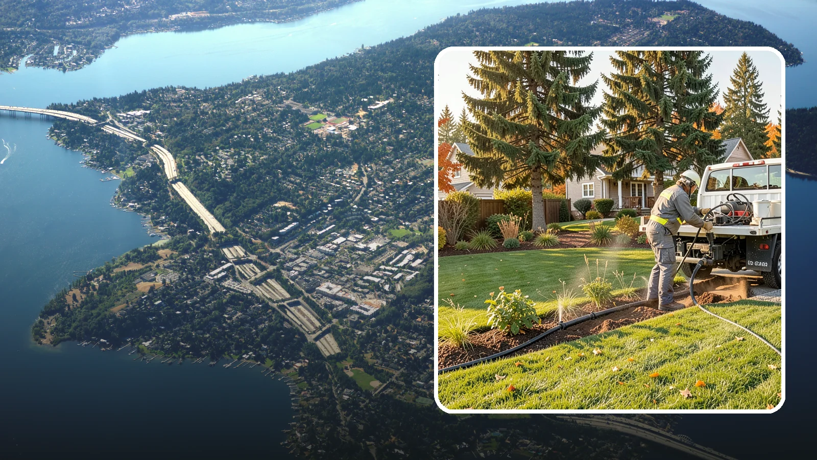 Irrigation Winterization in Mercer Island, King County, WA - Sprinkler blowout and shutdown that clears water from lines to prevent freeze damage over winter.
