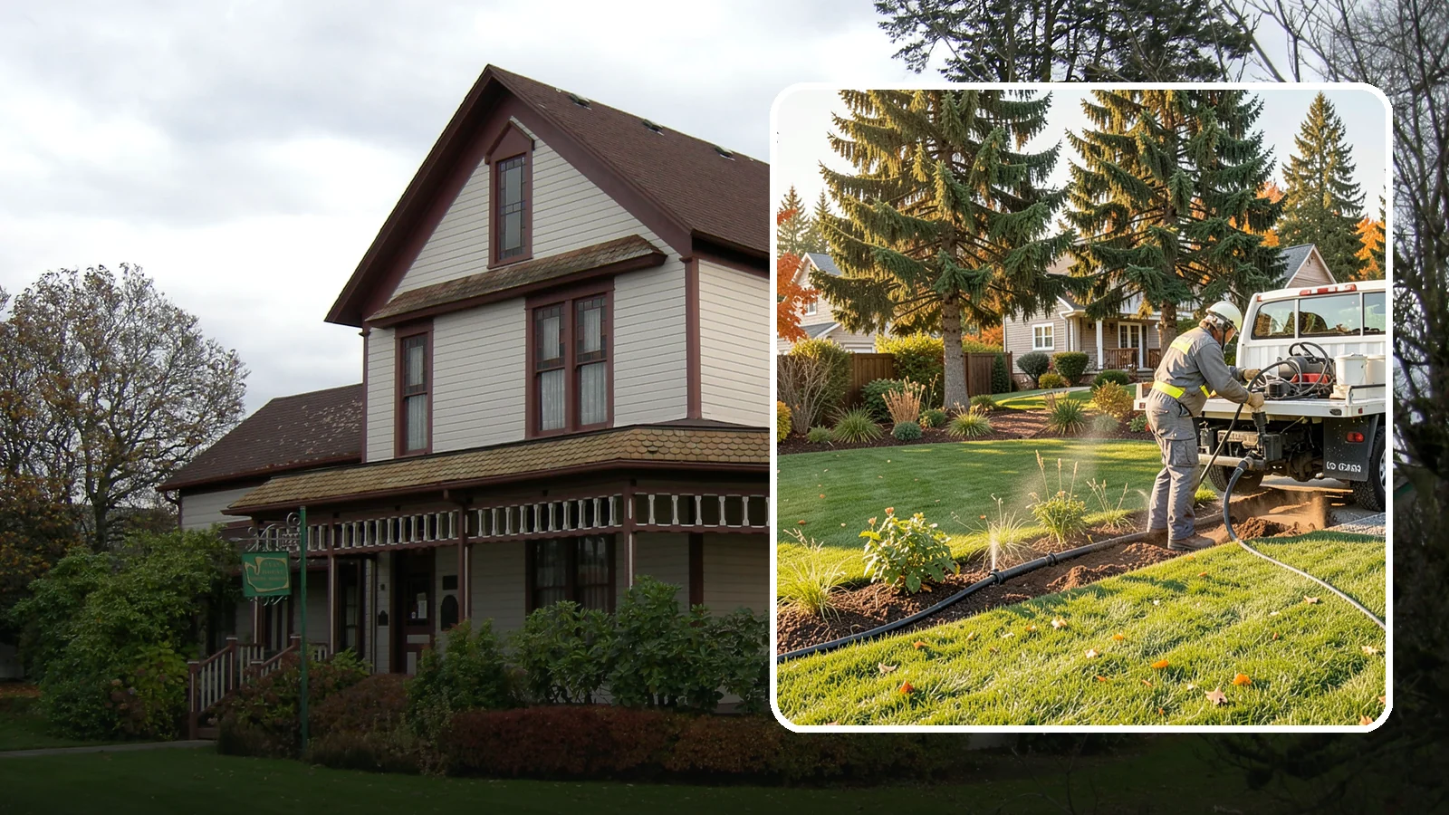 Irrigation Winterization in Sumner, Pierce County, WA - Sprinkler blowout and shutdown that clears water from lines to prevent freeze damage over winter.
