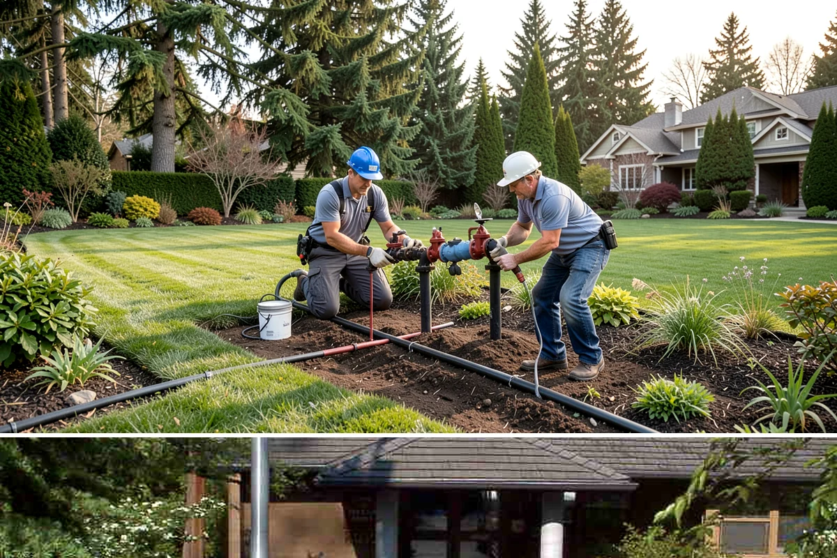 Irrigation Winterization in Yarrow Point, King County, WA - Done in fall before the first hard freeze.