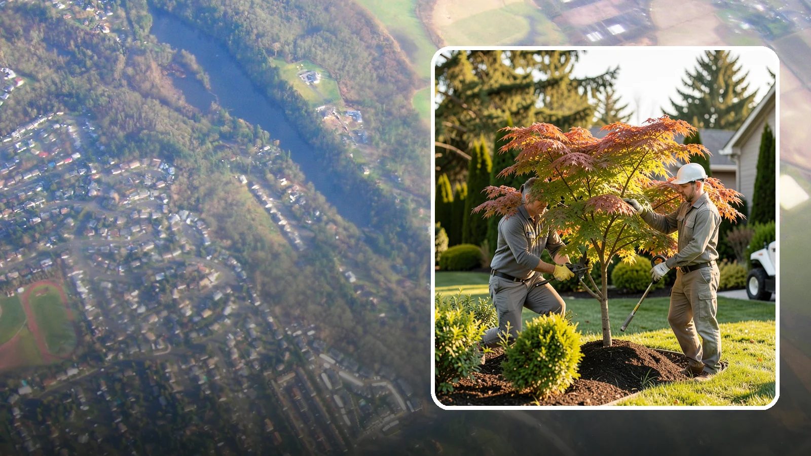Japanese Maple Pruning in Algona, King County, WA - Careful, artful pruning that preserves the delicate layered form Japanese maples are prized for.