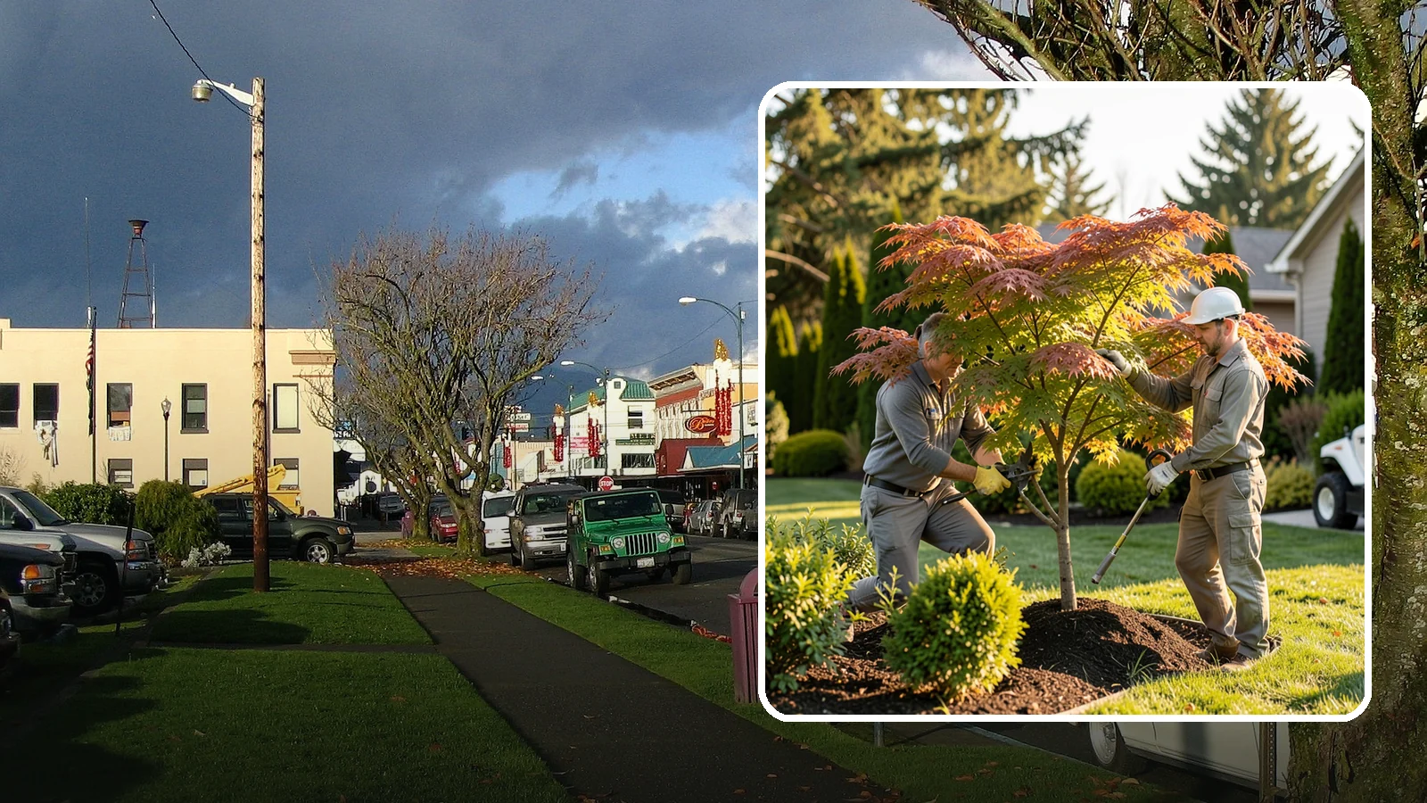 Japanese Maple Pruning in Arlington, Snohomish County, WA - Careful, artful pruning that preserves the delicate layered form Japanese maples are prized for.