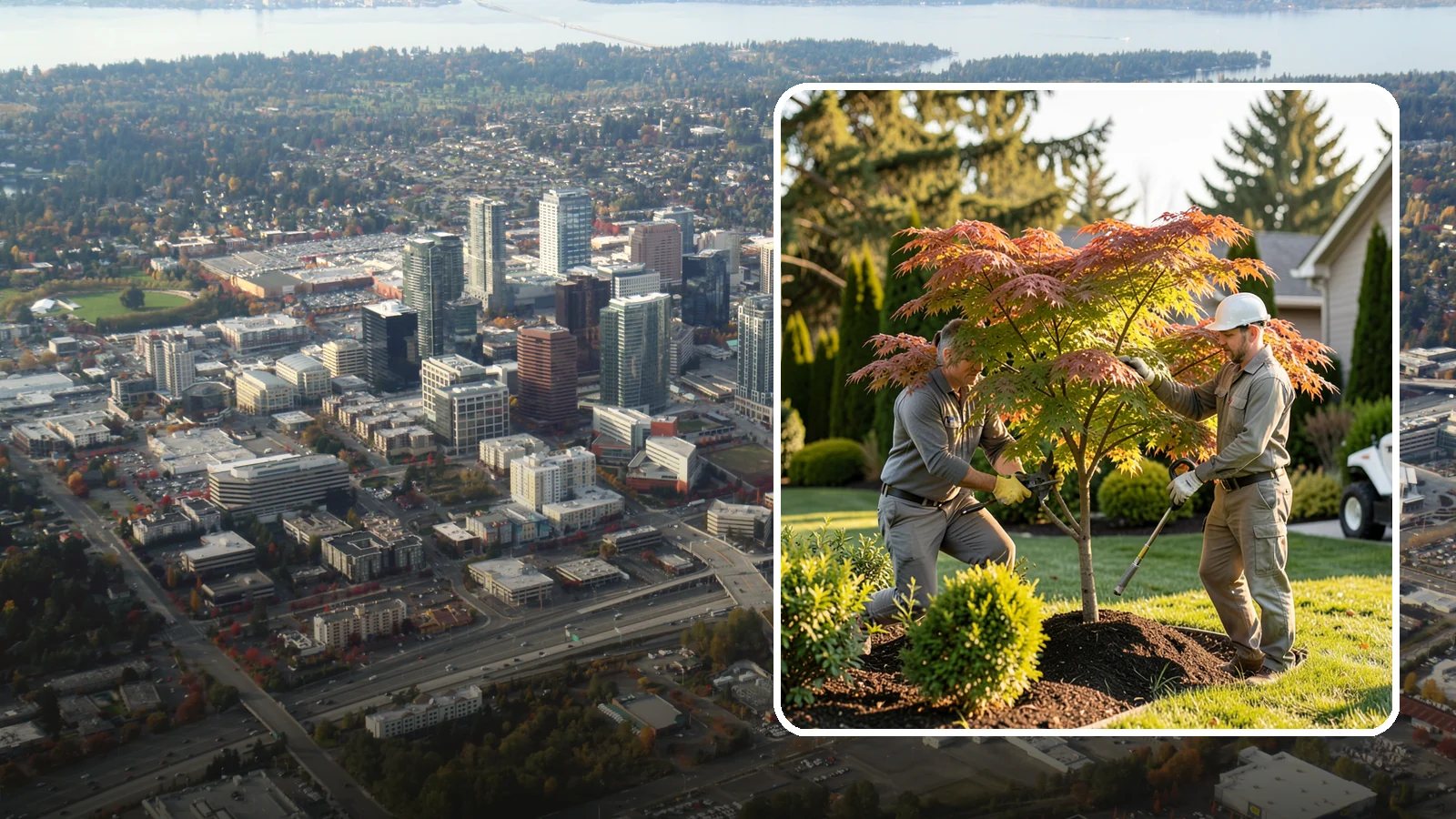 Japanese Maple Pruning in Bellevue, King County, WA - Careful, artful pruning that preserves the delicate layered form Japanese maples are prized for.