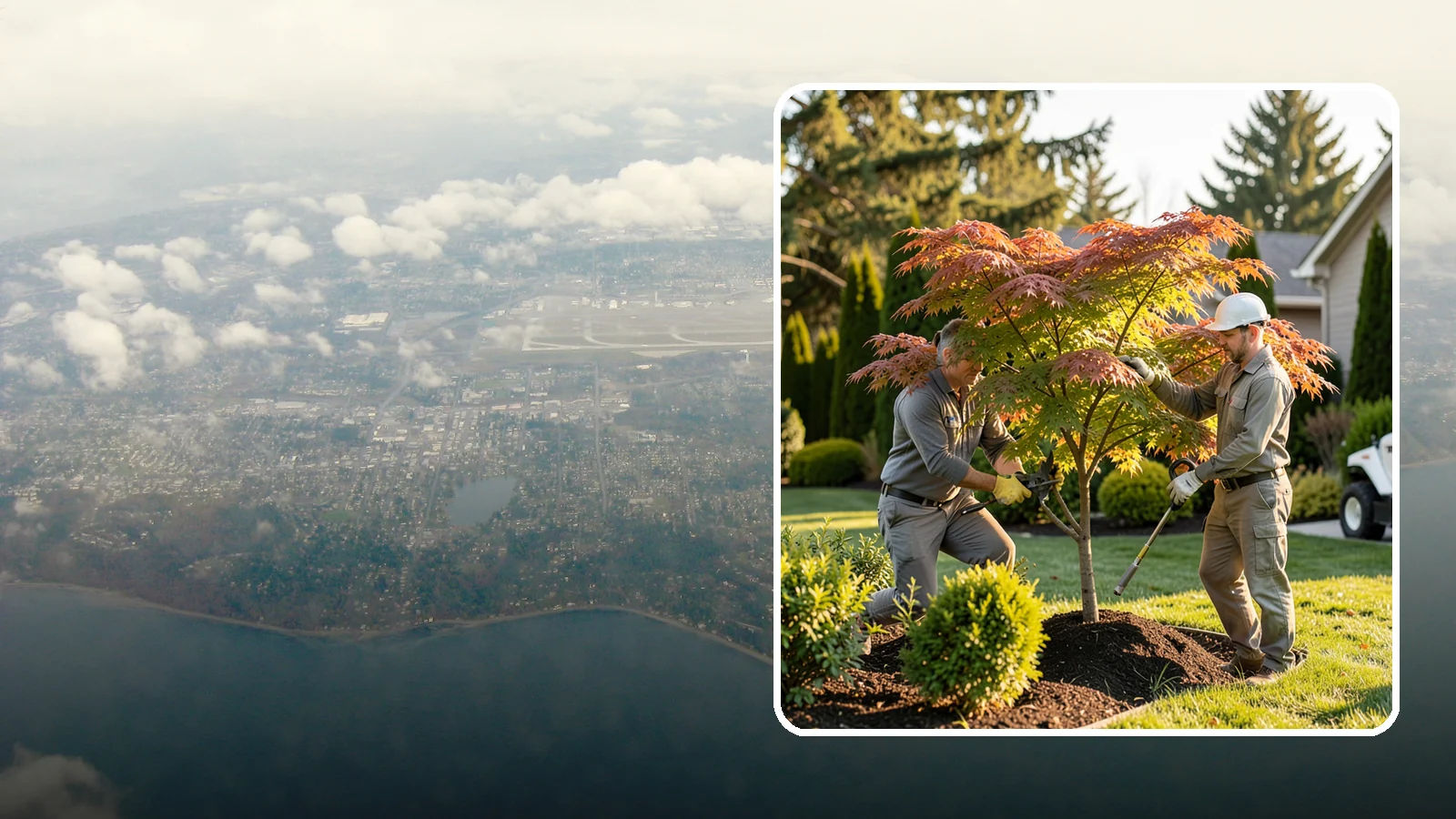 Japanese Maple Pruning in Burien, King County, WA - Careful, artful pruning that preserves the delicate layered form Japanese maples are prized for.