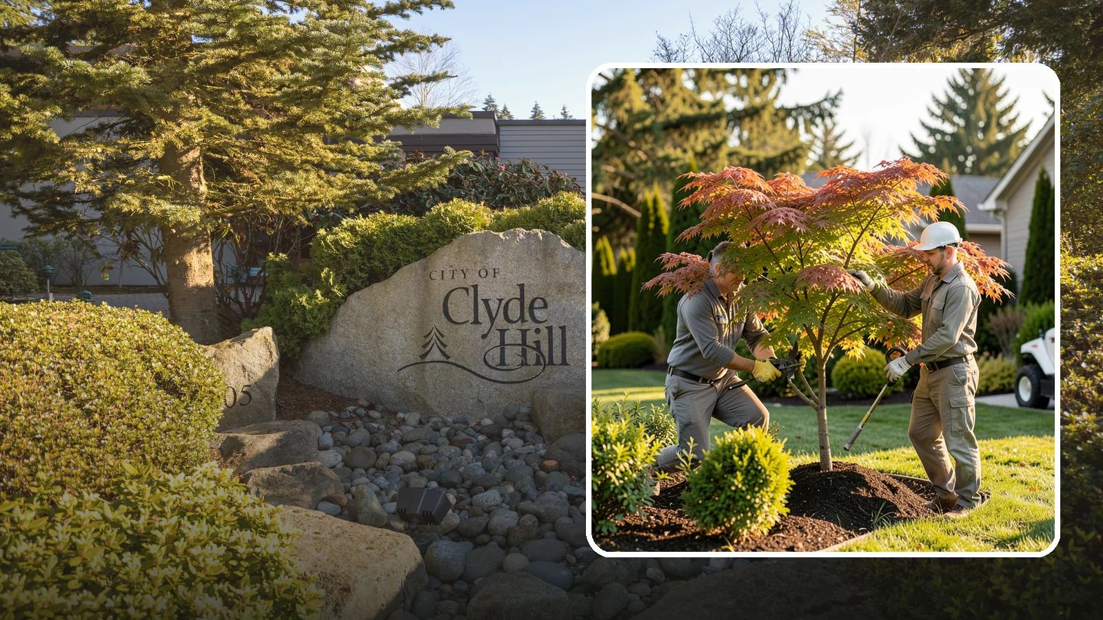 Japanese Maple Pruning in Clyde Hill, King County, WA - Careful, artful pruning that preserves the delicate layered form Japanese maples are prized for.