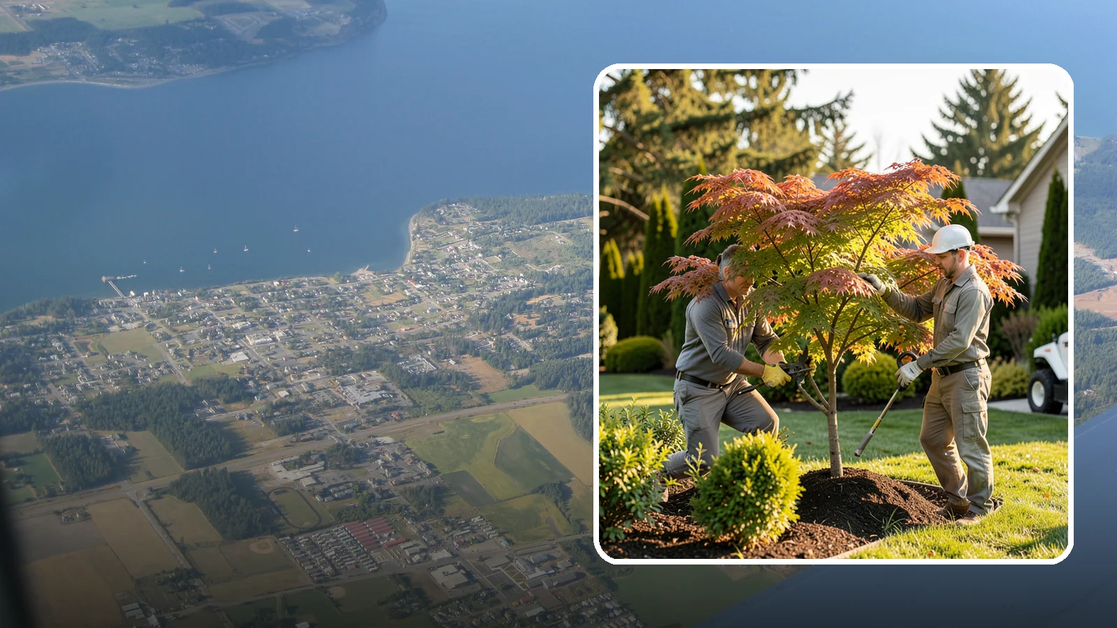 Japanese Maple Pruning in Coupeville, Island County, WA - Careful, artful pruning that preserves the delicate layered form Japanese maples are prized for.