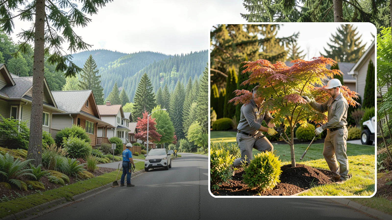 Japanese Maple Pruning in Darrington, Snohomish County, WA - Careful, artful pruning that preserves the delicate layered form Japanese maples are prized for.