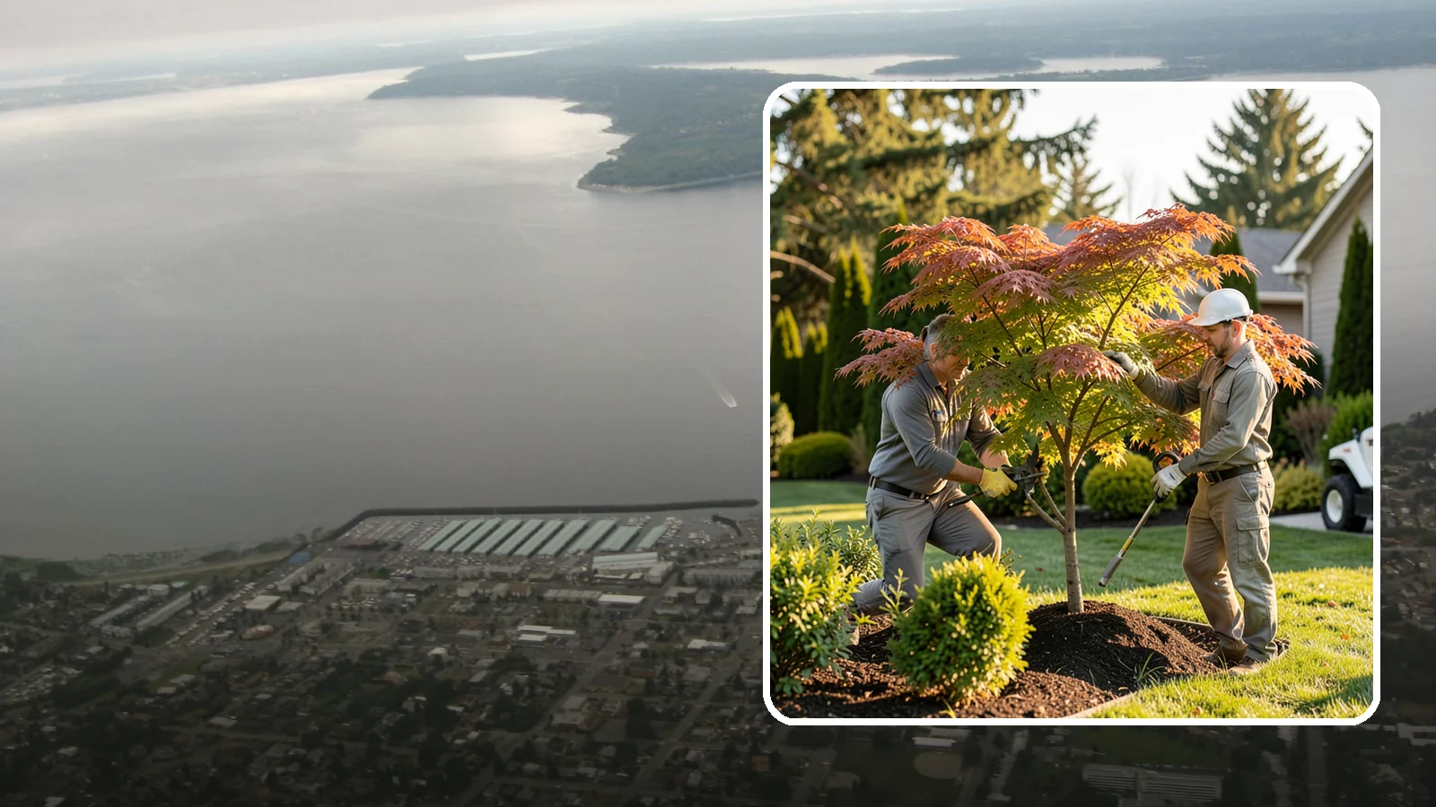 Japanese Maple Pruning in Des Moines, King County, WA - Careful, artful pruning that preserves the delicate layered form Japanese maples are prized for.