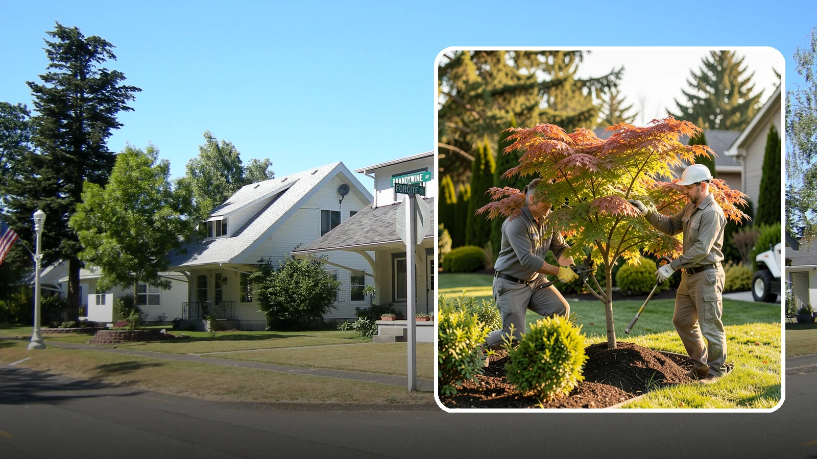 Japanese Maple Pruning in DuPont, Pierce County, WA - Careful, artful pruning that preserves the delicate layered form Japanese maples are prized for.