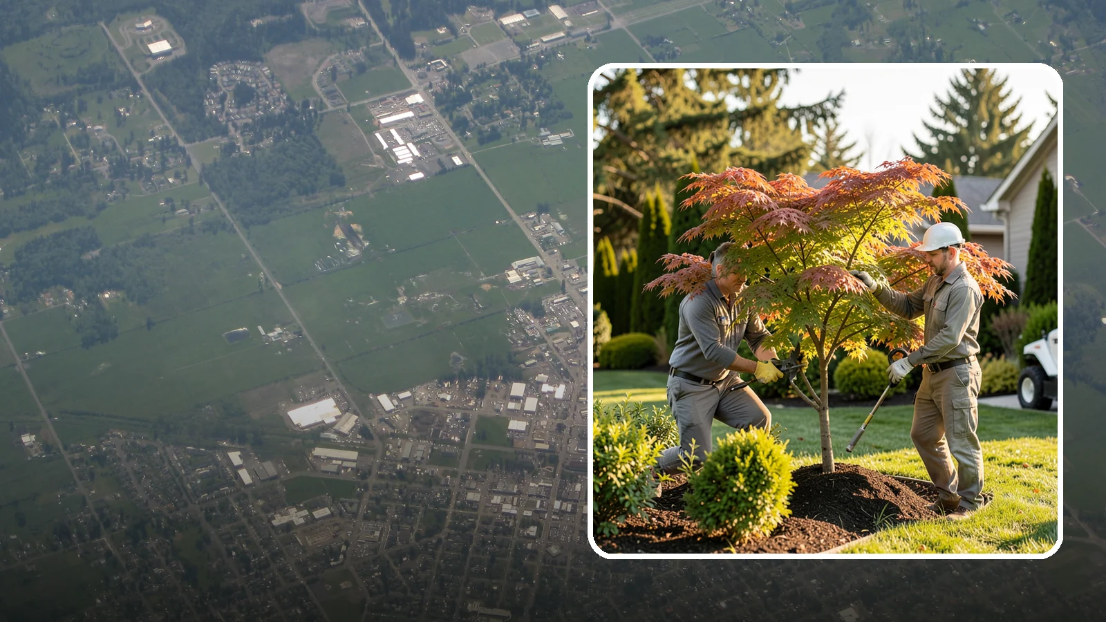 Japanese Maple Pruning in Enumclaw, King County, WA - Careful, artful pruning that preserves the delicate layered form Japanese maples are prized for.