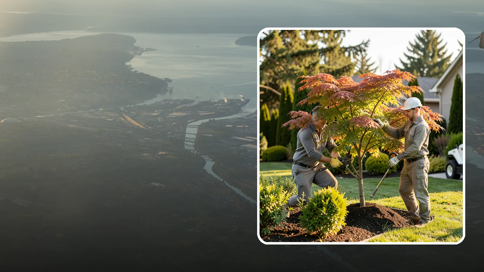 Japanese Maple Pruning in Fife, Pierce County, WA - Careful, artful pruning that preserves the delicate layered form Japanese maples are prized for.