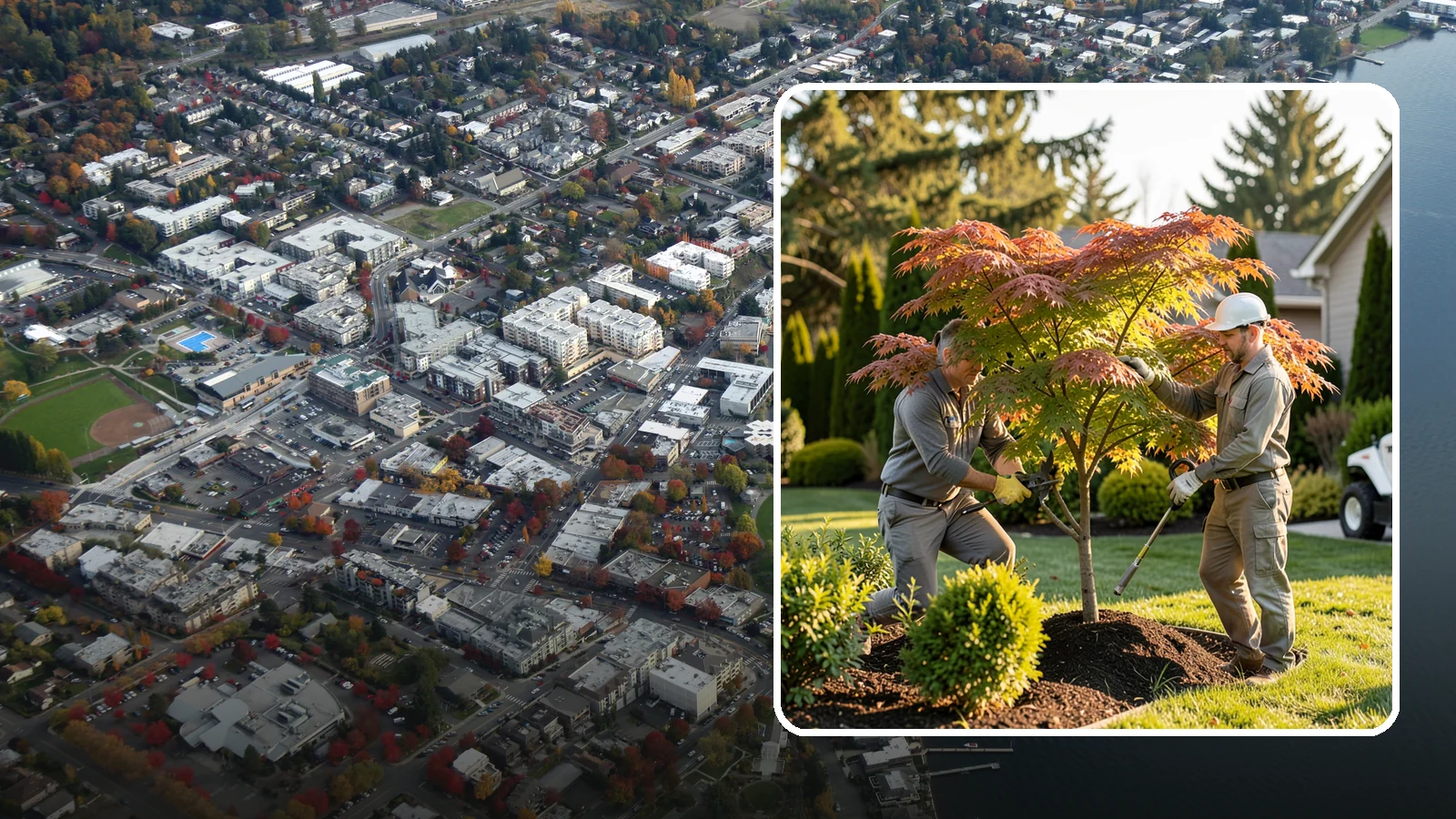 Japanese Maple Pruning in Kirkland, King County, WA - Careful, artful pruning that preserves the delicate layered form Japanese maples are prized for.