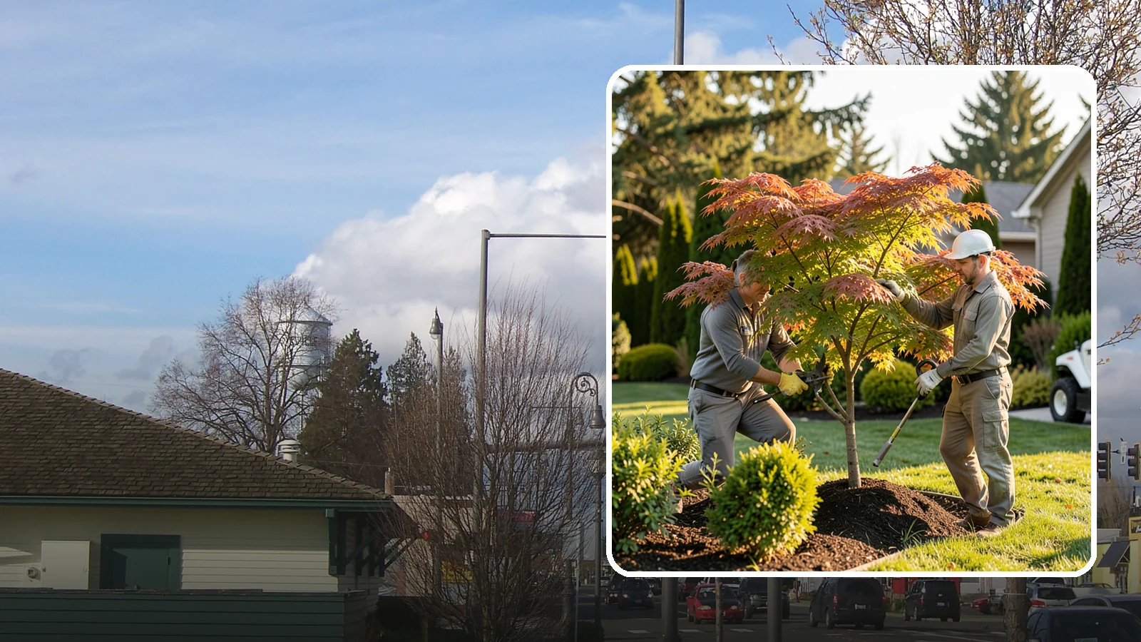 Japanese Maple Pruning in Marysville, Snohomish County, WA - Careful, artful pruning that preserves the delicate layered form Japanese maples are prized for.