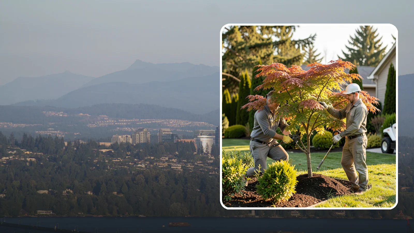 Japanese Maple Pruning in Medina, King County, WA - Careful, artful pruning that preserves the delicate layered form Japanese maples are prized for.