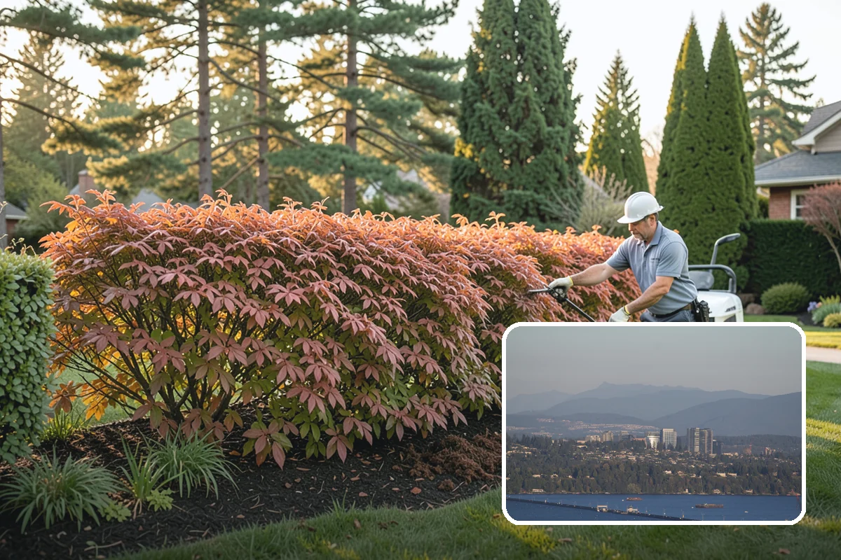 Japanese Maple Pruning in Medina, King County, WA - Preserves the delicate, layered form